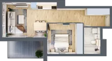 2 pokoje, mieszkanie 46,60 m², piętro 1, oferta nr 2_13, Ogrody Wiślane VI, Warszawa, Białołęka, Tarchomin, ul. Aluzyjna 12