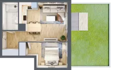 2 pokoje, mieszkanie 42,09 m², parter, oferta nr 2_7, Ogrody Wiślane VI, Warszawa, Białołęka, Tarchomin, ul. Aluzyjna 12