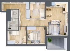 4 pokoje, mieszkanie 75,36 m², piętro 3, oferta nr C310, Enklawa Ursynów, Warszawa, Ursynów, Wyczółki, ul. Kłobucka 23A