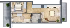 3 pokoje, mieszkanie 51,81 m², piętro 1, oferta nr B2-B080, Warszawski Świt Etap IX, Warszawa, Targówek, Bródno, ul. Warszawski Świt 5