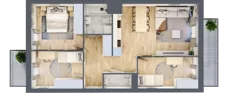 4 pokoje, mieszkanie 68,08 m², piętro 3, oferta nr B2-C133, Warszawski Świt Etap IX, Warszawa, Targówek, Bródno, ul. Warszawski Świt 5