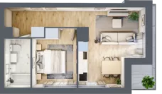 2 pokoje, mieszkanie 39,59 m², piętro 4, oferta nr B2-B096, Warszawski Świt Etap IX, Warszawa, Targówek, Bródno, ul. Warszawski Świt 5