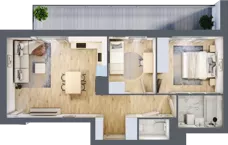 3 pokoje, mieszkanie 59,25 m², piętro 5, oferta nr B2-A044, Warszawski Świt Etap IX, Warszawa, Targówek, Bródno, ul. Warszawski Świt 5