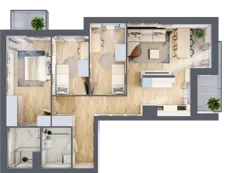 4 pokoje, mieszkanie 78,48 m², piętro 5, oferta nr B2-B099, Warszawski Świt Etap IX, Warszawa, Targówek, Bródno, ul. Warszawski Świt 5