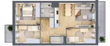 4 pokoje, mieszkanie 68,08 m², piętro 5, oferta nr B2-C143, Warszawski Świt Etap IX, Warszawa, Targówek, Bródno, ul. Warszawski Świt 5