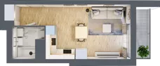1 pokój, mieszkanie 27,99 m², piętro 6, oferta nr B2-A050, Warszawski Świt Etap IX, Warszawa, Targówek, Bródno, ul. Warszawski Świt 5