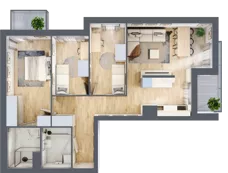 4 pokoje, mieszkanie 78,82 m², piętro 7, oferta nr B2-B110, Warszawski Świt Etap IX, Warszawa, Targówek, Bródno, ul. Warszawski Świt 5