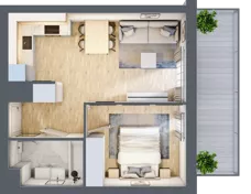 2 pokoje, mieszkanie 36,93 m², piętro 8, oferta nr B2-A070, Warszawski Świt Etap IX, Warszawa, Targówek, Bródno, ul. Warszawski Świt 5