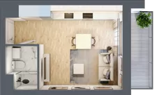 1 pokój, mieszkanie 25,62 m², piętro 6, oferta nr E1-C160, Warszawski Świt Etap X, Warszawa, Targówek, Bródno, ul. Warszawski Świt