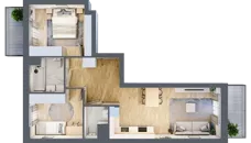 3 pokoje, mieszkanie 58,67 m², piętro 2, oferta nr E1-C136, Warszawski Świt Etap X, Warszawa, Targówek, Bródno, ul. Warszawski Świt