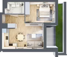 2 pokoje, mieszkanie 39,62 m², piętro 1, oferta nr E1-A010, Warszawski Świt Etap X, Warszawa, Targówek, Bródno, ul. Warszawski Świt