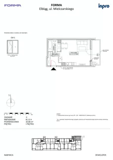 1 pokój, mieszkanie 35,89 m², piętro 1, oferta nr B.2.2.4, FORMA - II etap, Elbląg, Zatorze, ul. Malborska