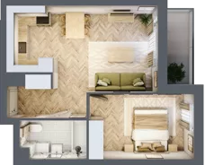 2 pokoje, mieszkanie 41,98 m², piętro 2, oferta nr A.1.3.3, FORMA, Elbląg, Zatorze, ul. Mielczarskiego