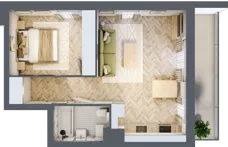 2 pokoje, mieszkanie 43,13 m², piętro 4, oferta nr A.3.5.4, FORMA, Elbląg, Zatorze, ul. Mielczarskiego