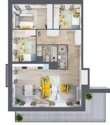 4 pokoje, mieszkanie 81,46 m², piętro 2, oferta nr A7, ul. Stawowa ABC, Kraków, Prądnik Biały, Bronowice Wielkie, ul. Stawowa 246/246A/246B