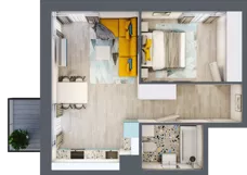 2 pokoje, mieszkanie 42,92 m², piętro 1, oferta nr A5, ul. Stawowa ABC, Kraków, Prądnik Biały, Bronowice Wielkie, ul. Stawowa 246/246A/246B