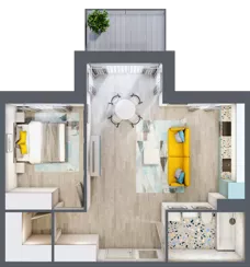 2 pokoje, mieszkanie 53,03 m², piętro 2, oferta nr C10, ul. Stawowa ABC, Kraków, Prądnik Biały, Bronowice Wielkie, ul. Stawowa 246/246A/246B