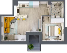 2 pokoje, mieszkanie 44,02 m², piętro 2, oferta nr C12, ul. Stawowa ABC, Kraków, Prądnik Biały, Bronowice Wielkie, ul. Stawowa 246/246A/246B