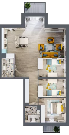 4 pokoje, mieszkanie 99,68 m², piętro 1, oferta nr C7, ul. Stawowa ABC, Kraków, Prądnik Biały, Bronowice Wielkie, ul. Stawowa 246/246A/246B