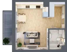 1 pokój, mieszkanie 33,71 m², piętro 2, oferta nr 18, Centralna 51C, Kraków, Czyżyny, ul. Centralna