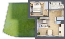 2 pokoje, mieszkanie 36,28 m², parter, oferta nr 5, Centralna 51C, Kraków, Czyżyny, ul. Centralna