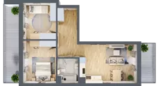 3 pokoje, mieszkanie 63,79 m², piętro 1, oferta nr 64, Centralna 51C, Kraków, Czyżyny, ul. Centralna