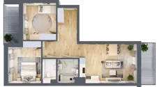 3 pokoje, mieszkanie 67,44 m², piętro 3, oferta nr 92, Centralna 51C, Kraków, Czyżyny, ul. Centralna