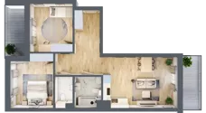 3 pokoje, mieszkanie 69,66 m², piętro 1, oferta nr 84, Centralna 51C, Kraków, Czyżyny, ul. Centralna