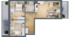 3 pokoje, mieszkanie 64,44 m², piętro 1, oferta nr 41, Centralna 51C, Kraków, Czyżyny, ul. Centralna