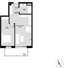 2 pokoje, mieszkanie 45,85 m², piętro 4, oferta nr mieszkanie 35, Łepkowskiego 11, Kraków, Prądnik Czerwony, ul. Łepkowskiego 11
