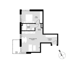 2 pokoje, mieszkanie 45,73 m², piętro 1, oferta nr mieszkanie 14, Łepkowskiego 11, Kraków, Prądnik Czerwony, ul. Łepkowskiego 11