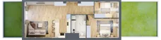 3 pokoje, mieszkanie 67,97 m², parter, oferta nr mieszkanie A0.3, Enklawa Bukowa, Kraków, Podgórze, Rybitwy, ul. Bukowa 67