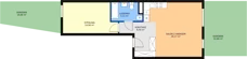 2 pokoje, mieszkanie 54,72 m², parter, oferta nr B0.15, Enklawa Bukowa II, Kraków, Podgórze, Rybitwy, ul. Bukowa 65 i 69