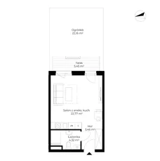 1 pokój, mieszkanie 30,55 m², parter, oferta nr B12-M02, Krzemienna, Katowice, Osiedle Paderewskiego-Muchowiec, Muchowiec, ul. Krzemienna