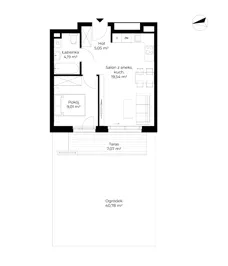 2 pokoje, mieszkanie 37,79 m², parter, oferta nr B12-M05, Krzemienna, Katowice, Osiedle Paderewskiego-Muchowiec, Muchowiec, ul. Krzemienna