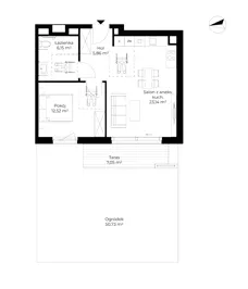 2 pokoje, mieszkanie 47,79 m², parter, oferta nr B11-M06, Krzemienna, Katowice, Osiedle Paderewskiego-Muchowiec, Muchowiec, ul. Krzemienna