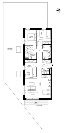 2 pokoje, mieszkanie 44,78 m², parter, oferta nr B11-M07, Krzemienna, Katowice, Osiedle Paderewskiego-Muchowiec, Muchowiec, ul. Krzemienna