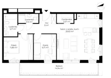 3 pokoje, mieszkanie 71,74 m², parter, oferta nr B11-M11, Krzemienna, Katowice, Osiedle Paderewskiego-Muchowiec, Muchowiec, ul. Krzemienna