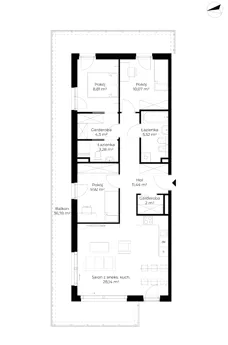 2 pokoje, mieszkanie 43,79 m², parter, oferta nr B11-M14, Krzemienna, Katowice, Osiedle Paderewskiego-Muchowiec, Muchowiec, ul. Krzemienna