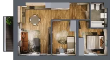 3 pokoje, mieszkanie 52,42 m², piętro 3, oferta nr 28, Złote Kaskady III, Białystok, Horodniany 14