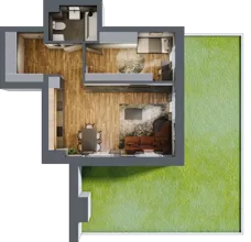 2 pokoje, mieszkanie 52,18 m², parter, oferta nr 4, Złote Kaskady III, Białystok, Horodniany 14