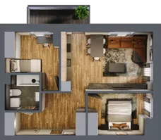 3 pokoje, mieszkanie 53,57 m², piętro 3, oferta nr 29, Złote Kaskady III, Białystok, Horodniany 14