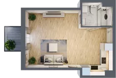 1 pokój, mieszkanie 31,76 m², piętro 4, oferta nr RM/2A/F/4/4, Rytm Mokotowa, Warszawa, Mokotów, Augustówka, ul. Antoniewska / Piramowicza