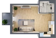 1 pokój, mieszkanie 31,59 m², piętro 3, oferta nr RM/2A/F/3/4, Rytm Mokotowa, Warszawa, Mokotów, Augustówka, ul. Antoniewska / Piramowicza