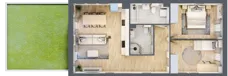 3 pokoje, mieszkanie 64,42 m², parter, oferta nr PPO/W/C/0/4, Port Popowice, Wrocław, Pilczyce-Kozanów-Popowice Północne, Popowice, ul. Białowieska