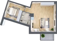 2 pokoje, mieszkanie 49,24 m², piętro 2, oferta nr PPO/M/B/2/8, Port Popowice IVa, Wrocław, Pilczyce-Kozanów-Popowice Północne, Popowice, ul. Białowieska