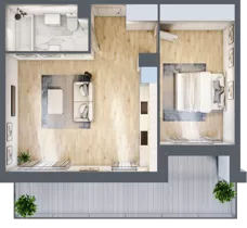 2 pokoje, mieszkanie 48,65 m², piętro 1, oferta nr PPO/P/A/1/10, Port Popowice IVa, Wrocław, Pilczyce-Kozanów-Popowice Północne, Popowice, ul. Białowieska