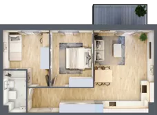 3 pokoje, mieszkanie 59,40 m², piętro 3, oferta nr PPO/P/A/3/6, Port Popowice IVa, Wrocław, Pilczyce-Kozanów-Popowice Północne, Popowice, ul. Białowieska