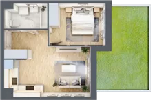 2 pokoje, mieszkanie 37,88 m², parter, oferta nr MLAAB/B/0/3, Metro Life Apartamenty, Warszawa, Bemowo, Chrzanów, ul. Rayskiego