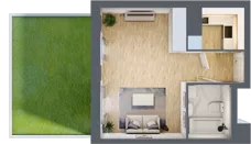 1 pokój, mieszkanie 33,37 m², parter, oferta nr MLAAB/C/0/10, Metro Life Apartamenty, Warszawa, Bemowo, Chrzanów, ul. Rayskiego